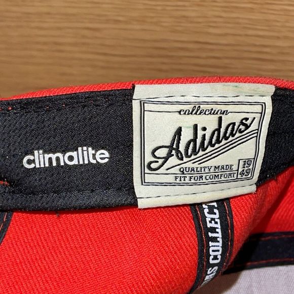 Atlanta Braves Adidas MLB Climalite Adjustable Strap Hat Cap Red Embroidered - Picture 11 of 11